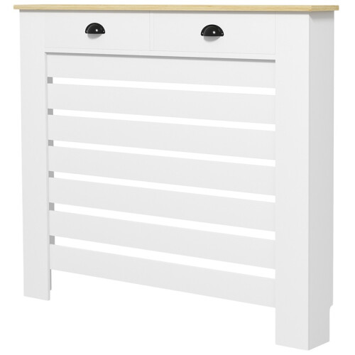95.5H x 111Wcm Radiator Cover, with Drawer - White 1