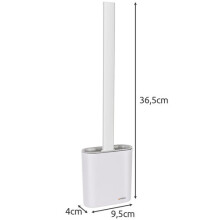 Cepillo de inodoro de silicona con soporte higiénico ventilado