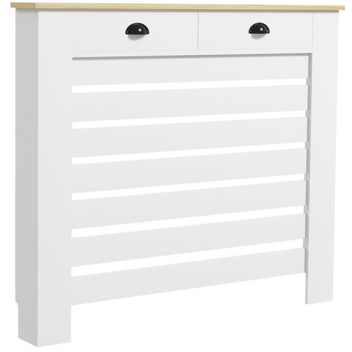 95.5H x 111Wcm Radiator Cover, with Drawer - White