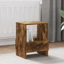 vidaXL Magazine Rack 2 pcs Smoked Oak 35 x 30 x 45 cm