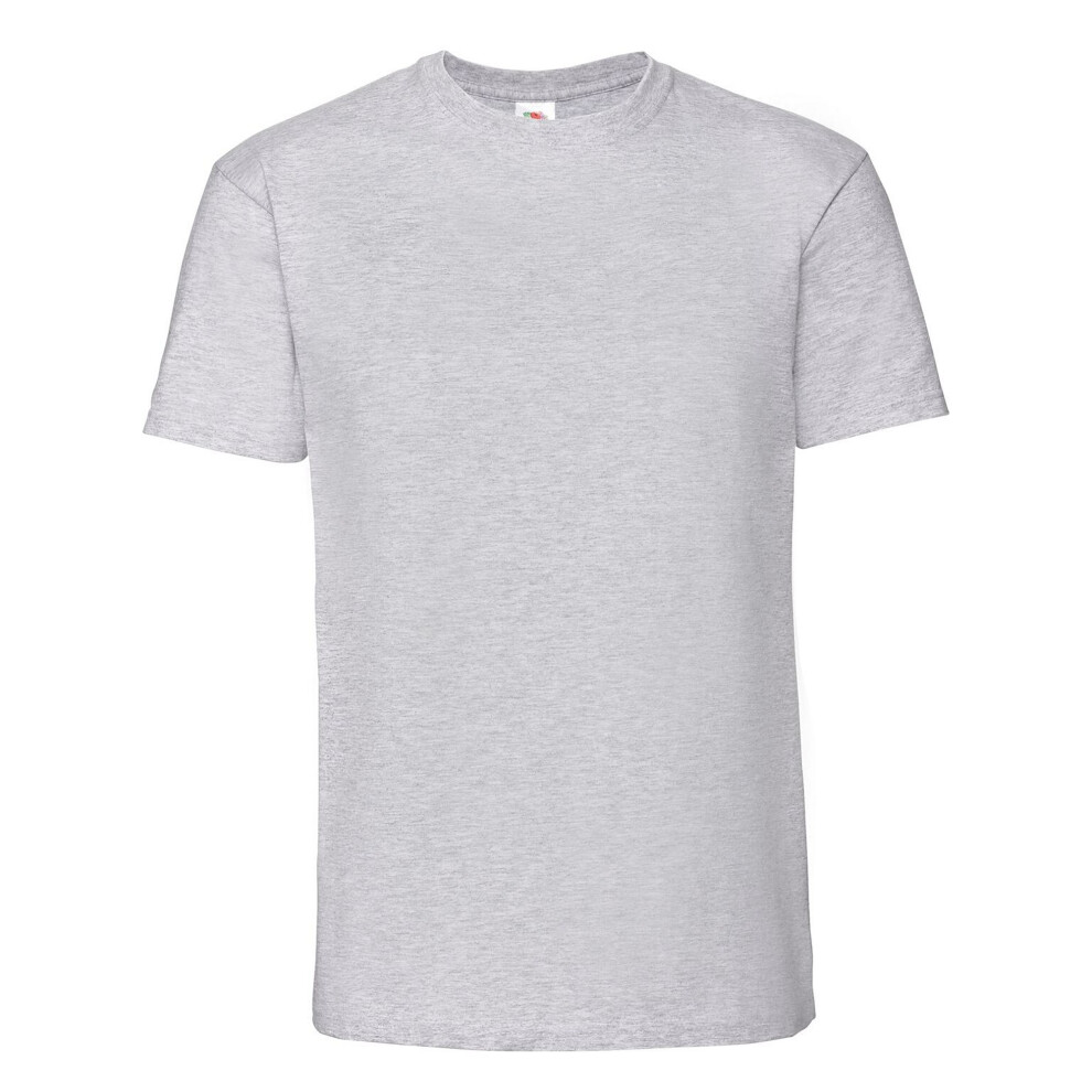 Fruit Of The Loom (M, Heather Grey) Mens Ringspun Premium T-Shirt