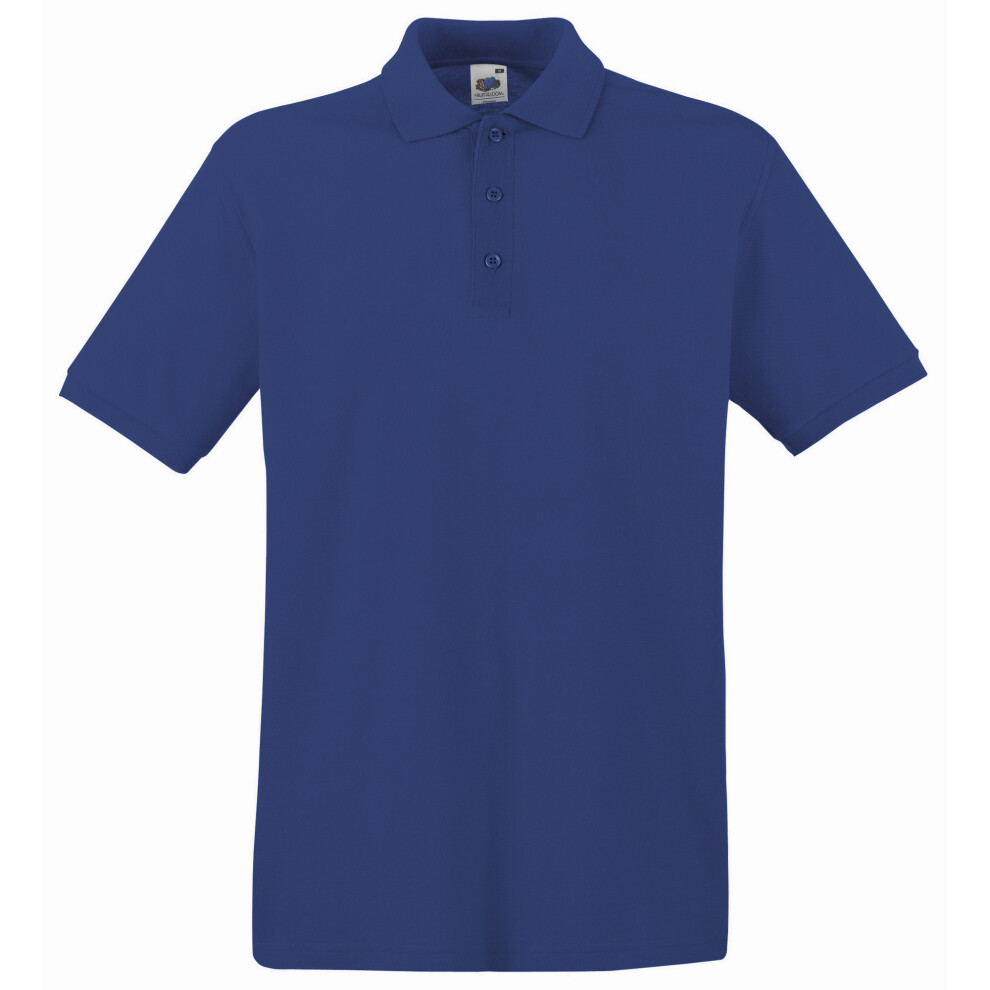 Fruit Of The Loom (M, Navy) Premium Mens Short Sleeve Polo Shirt