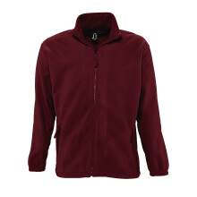 (XL, Burgundy) SOLS Mens North Full Zip Outdoor Fleece Jacket