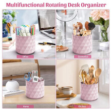 360Rotatable Pen Holder , 5 Girds Cute Pencil Storage Box Makeup Brush School Office Stationery Supplies
