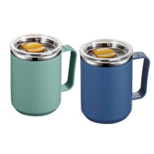 Edelstahlbecher mit 450ml Doppelwandiger Edelstahlbecher Moderne Isolierbecher Metall Campingbecher Wiederverwendbar