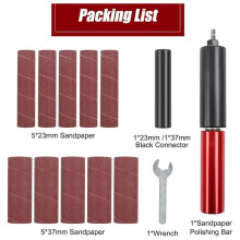 Spindle Sander Adapter for Power Drill, Handheld Rubber Sanding Drum, Hexagonal Attachment for Power Drill Chuck