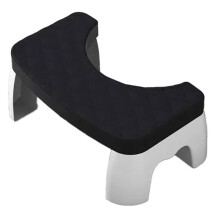 Home Adult Bathroom Accessories Toilet Squat Stool Removable Non-Slip Toilet Stool Portable Squat Stool Black