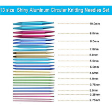 Rundstricknadel-Set Aus Aluminiumoxid, Abnehmbare und Austauschbare Rundstricknadel, DIY-Strickwerkzeug, Pullover-Nadel-Set