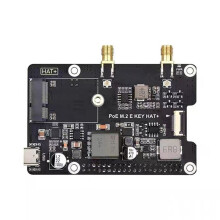 Waveshare für Raspberry Pi 5 PCIe zu M.2 E KEY mit PoE HAT+ Unterstützt NGFF Wireless-Netzwerkkarte/ für RPI 5