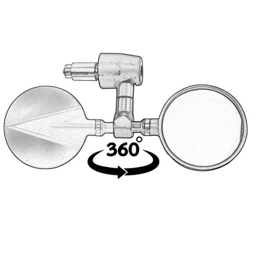 Motorcycle Universal Rearview Mirror for 22mm Handlebar Modification Side Mirror Accessories