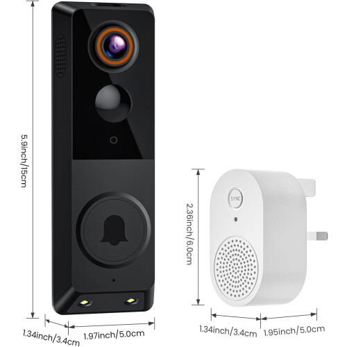 Wireless Video Doorbell Camera 2.4G WiFi Motion Detection Night Vision Chime 1