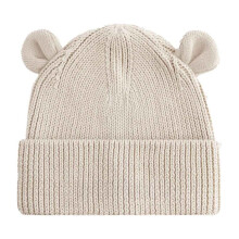 (6-12 Months, Almond) Beechfield Baby Bear Organic Beanie