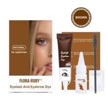 (FR0010, Brown) Iconsign Eyebrow Eyelash Tint Lasting Brow Dye Cream Kit