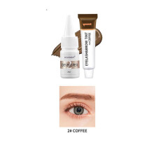 (IKA018, Coffee) Iconsign Eyebrow Eyelash Tint Lasting Brow Dye Cream Kit
