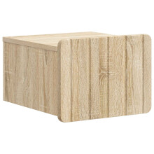 vidaXL Wall-Mounted Bedside Cabinet Sonoma Oak 33 x 34.5 x 24 cm