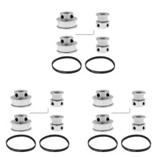 6 Sets GT2 Timing Belt Idler Pulley Aluminum Synchronous Wheel Kit for 3D Printer CNC Mechanical Drive
