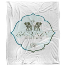 (152cm x 127cm, Multicoloured) The White Lotus Go Crazy Soft Touch Blanket