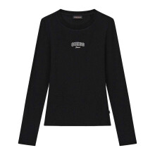 (14 UK, Shoreline) Guess Womens/Ladies Logo Long-Sleeved T-Shirt