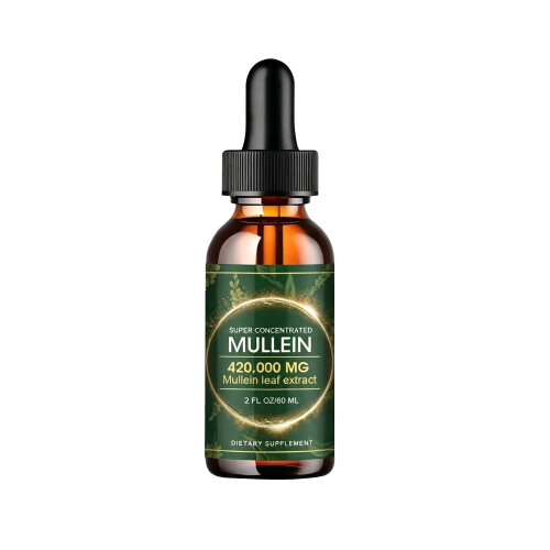 Mullein Drops for Lungs - Mullein Leaf Extract with Chlorophyll for Lung and Res 1
