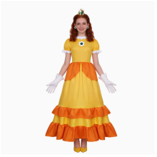 (Daisy, 150) Princess Mario Super Cosplay Costume Dress Halloween Props Party