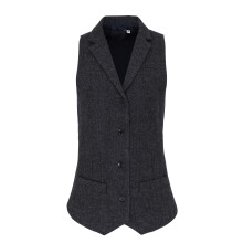 (L, Dark Grey) Premier Womens/Ladies Herringbone Waistcoat