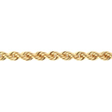 Jewelco London Ladies 9ct Yellow Gold Diamond Cut Hollow Rope 2mm Chain Necklace - JBB325B
