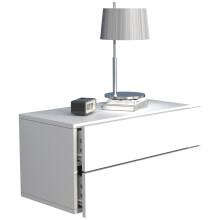 (Matt, Modern/Contemporary) Wooden wall hanging bedside table Usal L 60 cm