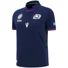 (20 UK, Navy) Scotland RU Womens/Ladies 2025/2026 Tartan Home Shirt