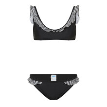 (22 UK, Black) Zoggs Womens/Ladies Frill Bikini Set