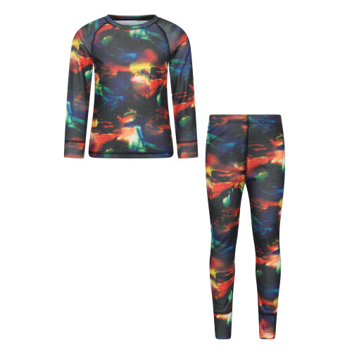 (5-6 Years, Corn Blue) Mountain Warehouse Childrens/Kids Talus Geometric Base Layer Set