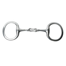 (5.5in, Silver) Korsteel Stainless Steel French Link Eggbutt Snaffle Bit