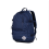 (Blue)Backpack Canvas Large Capacity Student School Travel Bags Solid Color 2