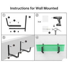 2PCS Adjustable Planter Box Bracket (6 to 12.5 Inches) for Flower Box Holders, Window Boxes PlantersHooks, Wall