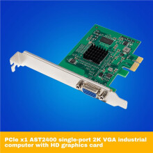 2X ST425 PCIe X1 AST2400 2K VGA Card 1920 X1200 32bpp@60Hz for Win10/Win 11 32/64 PCIE Expansion Card Adapter