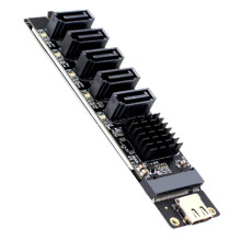 Karta Adaptera TYPE-C na na 5-Portową Kartę Rozszerzeń SATA3 6 Gb/S USB10G JM575+JMS580