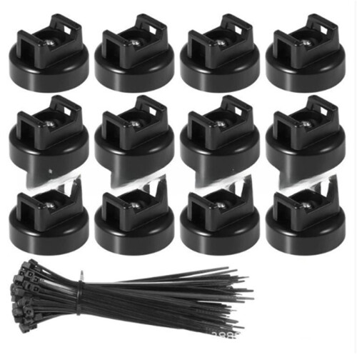 48PCS Magnetic Cable Tie Holders, Flexible Nylon Zip Ties, Button , for Home Office Workshop Garage Use 2