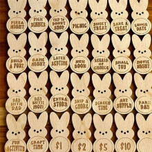 21 Stück Osterkinder-Belohnungsmarken, Ostereiermarken, Ostermarken, Taschenmarken, Osterhasen-Belohnungsmarken