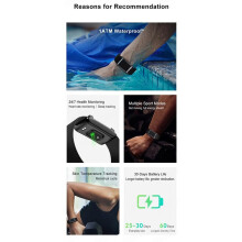 2208A -Armband Fitness-Tracker mit Herzfrequenz- und Blutdruckmessung, Schrittzähler, Sport-Aktivitäts-Tracker-Uhr