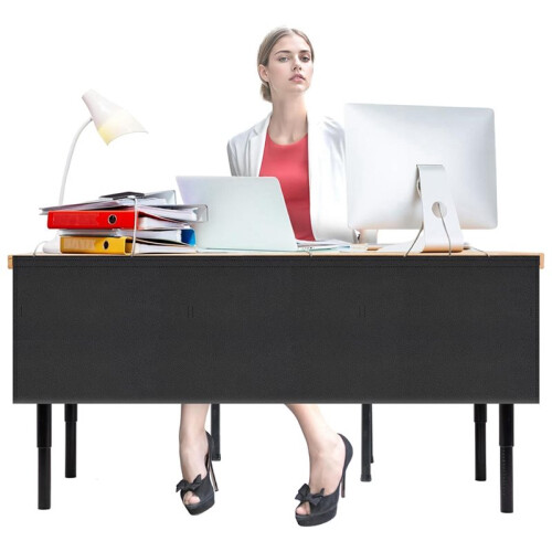 Under Desk Privacy Panel Self-Adhesive Modesty Panel with Pocket for Home or Standing Workstation Concealer Shield 1