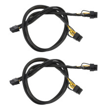 2X Câble D'Alimentation de Carte Graphique 10 Broches Vers Double PCI-E 8 Broches (6 + 2) pour Carte Mère Serveur ProLiant DL380 G6 G7 60 cm
