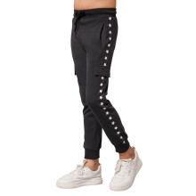 Alan Jones Kleding Jongens Geprinte Katoenen Joggingbroek (Donkergrijs_16-17 Jaar)