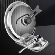 2X Cooking Spoon Rest with Lid Holder, Kitchen Utensil Rest with Drip Pad,Countertop Organiser Rack for Ladles, Tongs
