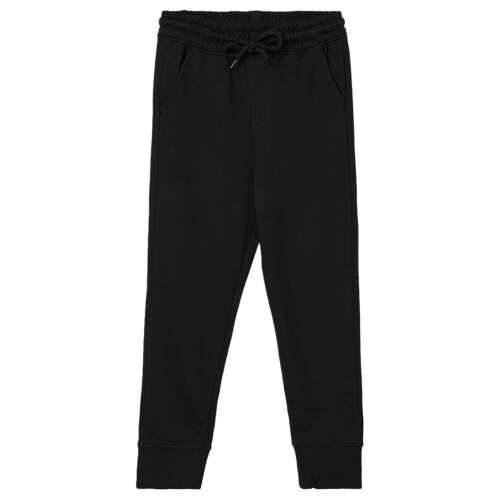 Max Garçons Jogging en Coton Uni (S24Dkp04Black)_2-3Ans, Taille Mi-haute