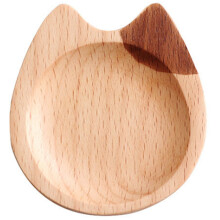 Plat de Forme de Chat Plat de Sauce de Dessin Animé de Style Japonais Assiette CréAtive en Bois à Saveur de Sushi Assiette de Moutarde Plateau de