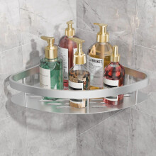 Jialto Estante Esquinero para Baño - Estante Organizador Autoadhesivo de Aluminio
