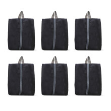 Bigplayer Schuh Organizer Taschen Set, Wasserabweisend Mit Robuster Reißverschluss Für Reisen (6er Pack) (Schwarz)