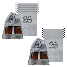 Heart Home Lot De 12 Sacs De Rangement Pour Chaussures | Poche Transparente Avec Cordon