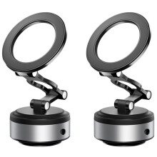 2X Autotelefonhalter Vakuumsauger Faltbare und Drehbare Magnetische Adsorptionshalterung Universeller Navigationstelefonhalter,A