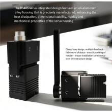 24V 30KG.cm Brushless Motor Metal Servo Shuttle Car Clamping Fork Lever Motor CANopen Bus Servo