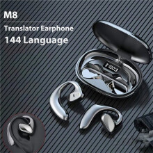 Auriculares Traductores Inteligentes con IA, 144 Idiomas, Inalámbricos, , Bidireccionales, con Soporte para la Oreja, Dispositivo A